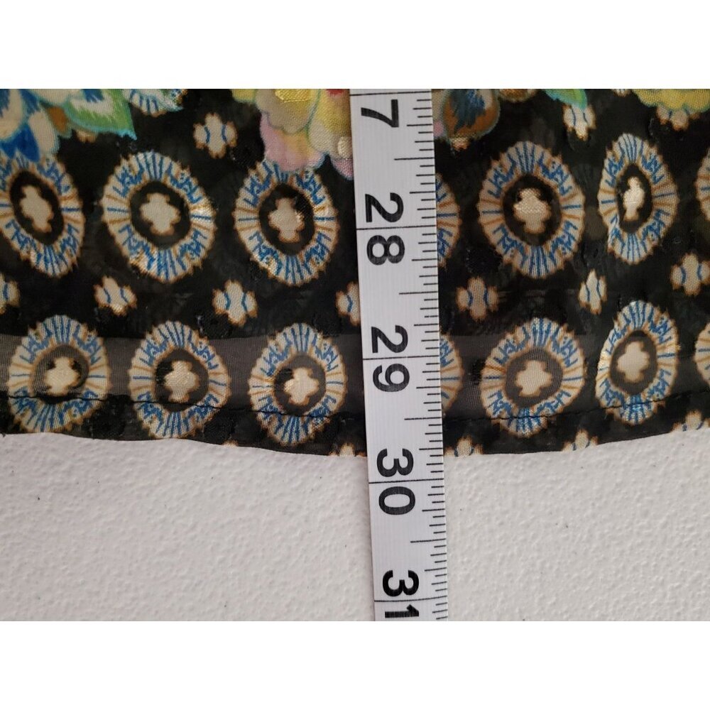 Anthropologie Figueroa & Flower Blouse Top 2XL Boho Tunic Button Up Sheer Floral - Picture 16 of 16